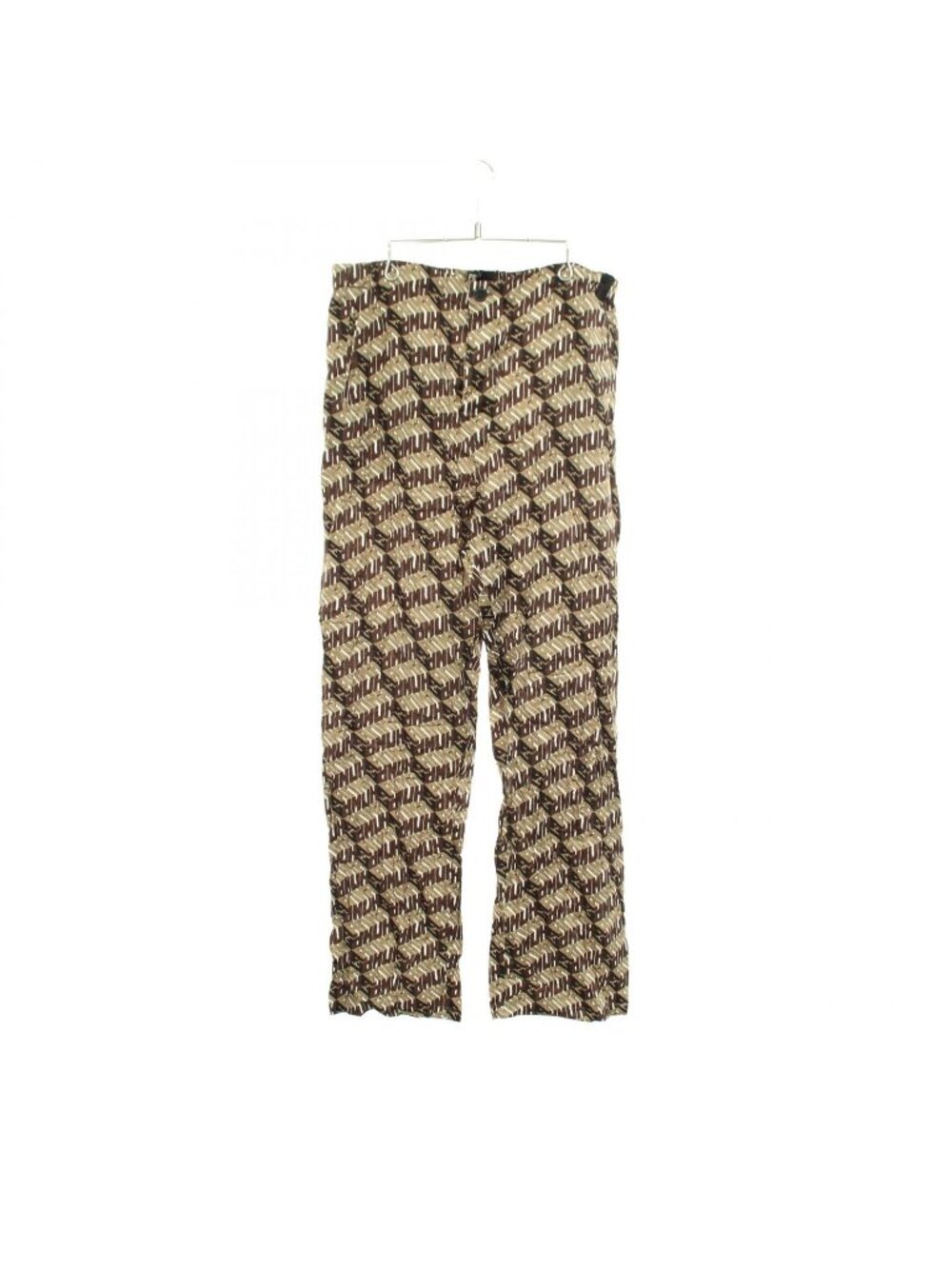 Fendi Pants All Over Pattern Button Silk